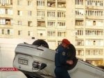 О ДТП в Курске: автомобиль опрокинулся на крышу на трамвайных путях О ДТП в Курске: автомобиль опрокинулся на крышу на трамвайных путях